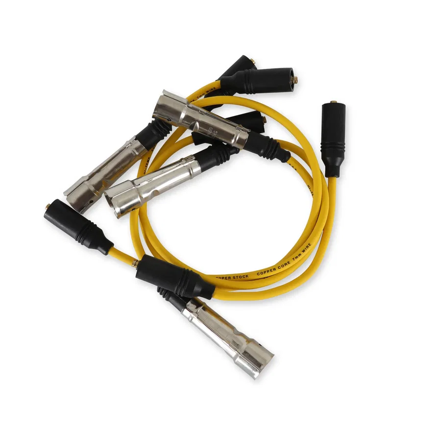 Spark Plug Wire Set - Super Stock 7mm - Yellow for Volkswagen