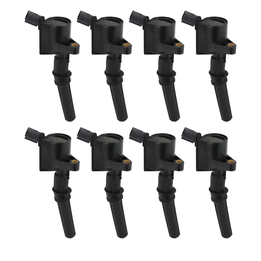 Ignition Coil - SuperCoil - 1998-2008 Ford 4.6L/5.4L/6.8L 2-valve -Black- 8-Pack