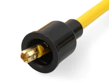 Spark Plug Wire Set - 8mm - Yellow with Orange 90 Deg Boots image 3