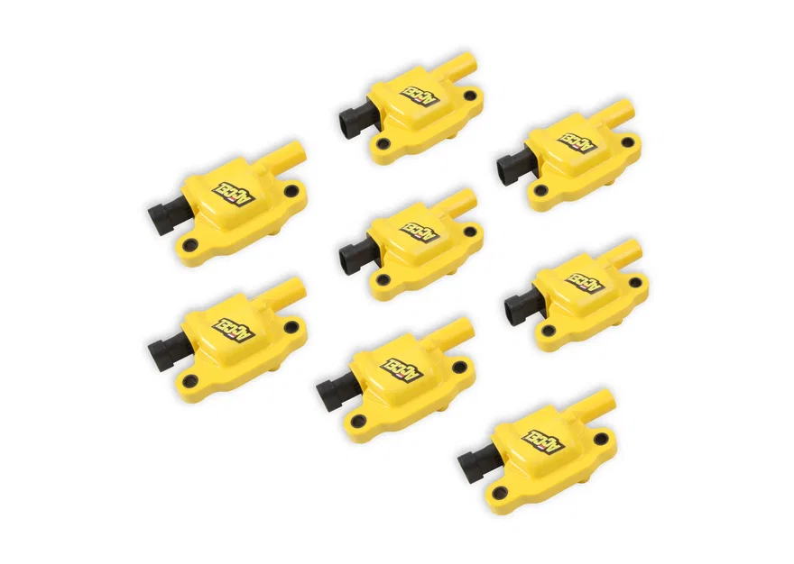 Ignition Coils - SuperCoil GM LS2/LS3/LS7 engines, yellow, 8-pack