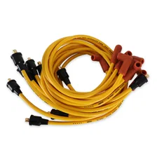 Spark Plug Wire Set- Super Stock Graphite Core 8mm- Chevy/ GMC V8 1955-74-Yellow image 1