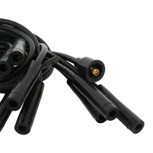 Spark Plug Wire Set- 8mm - Black Wire with Black Straight Boots image 6