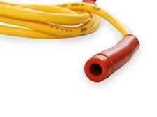 Single Wire Replacement Kit- Staight and 90° Spark plug boots- Universal- Yellow image 4