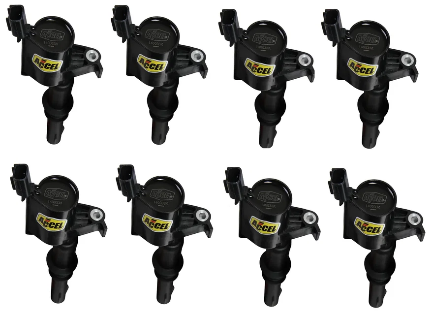 Ignition Coil - SuperCoil - 2004-2008 Ford 4.6L/5.4L/6.8L 3-valve- Black- 8-Pack