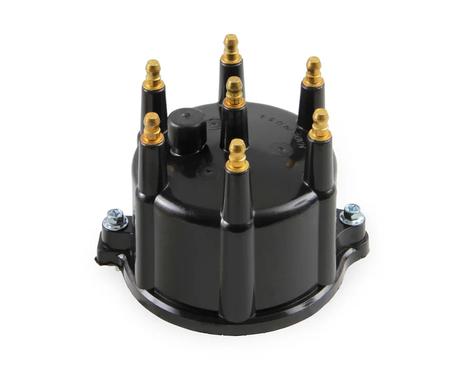 Distributor Cap - Jeep 4.0L - Male - HEI Style - Black