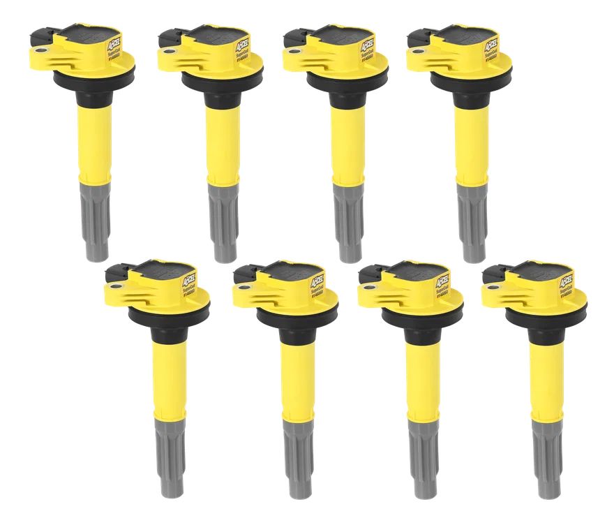 Ignition Coils SuperCoil Series 2011-2016 Ford 5.0L Coyote, Yellow, 8-Pack