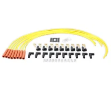 SuperStock 4000 Series V8 Wires, Copper Core, 8mm Yellow w/Orange Straight Boots image 1