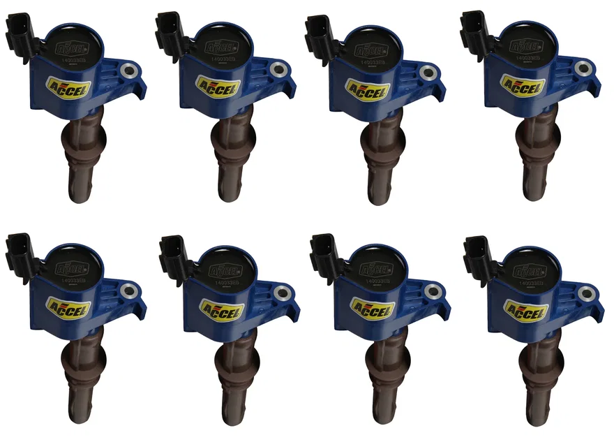 Ignition Coil - SuperCoil - 2008-2014 Ford 4.6L/5.4L/6.8L 3-valve, Blue, 8-Pack