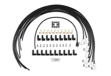 Spark Plug Wire Set - Universal - 90 Deg White Ceramic Boots image 1