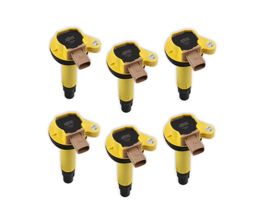 Ignition Coil- SuperCoil- 2010-2016 Ford EcoBoost 3.5L V6- 6-Pack (3-Pin)-Yellow