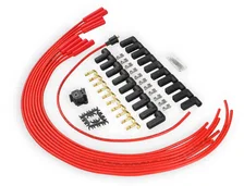 Spark Plug Wire Set - 8mm - Universal - Red Wire with Red Straight Boots image 4