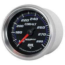 GAUGE; OIL TEMP; 2 5/8in.; 140-280deg.F; MECHANICAL; COBALT image 2