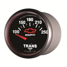 GAUGE; TRANSMISSION TEMP; 2 1/16in.; 100-250deg.F; ELECTRIC; CHEVY RED BOWTIE; B image 2