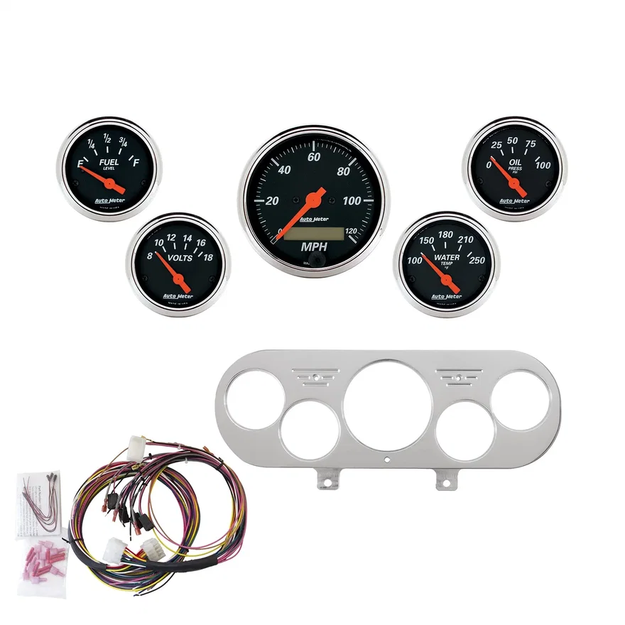 DIRECT FIT DASH KIT; NOVA 62-65; MPH/FUEL/OILP/WTMP/BAT; DB for Chevrolet Chevy II