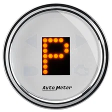 GAUGE; GEAR POS; 2 1/16in.; INCL INDICATORS; WHITE DIAL; DOME LENS; CHROME BEZEL image 2