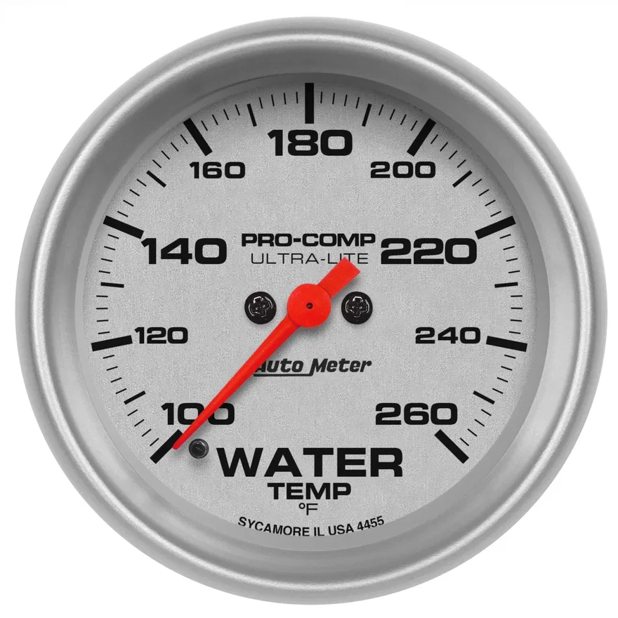 GAUGE; WATER TEMP; 2 5/8in.; 260deg.F; DIGITAL STEPPER MOTOR; ULTRA-LITE