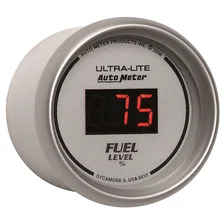 GAUGE; FUEL LEVEL; 2 1/16in.; 0-280O PROGRAM.; DIGITAL; SILVER DIAL W/RED LED image 3
