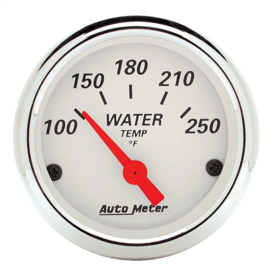 GAUGE; WATER TEMP; 2 1/16in.; 250deg.F; ELEC; ARCTIC WHITE
