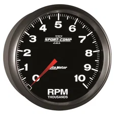 GAUGE; TACHOMETER; 5in.; 10K RPM; IN-DASH; SPORT-COMP II image 6