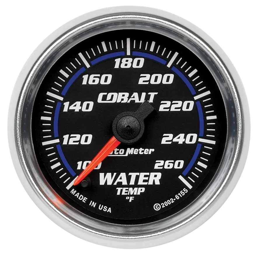 GAUGE; WATER TEMP; 2 1/16in.; 100-260deg.F; DIGITAL STEPPER MOTOR; COBALT