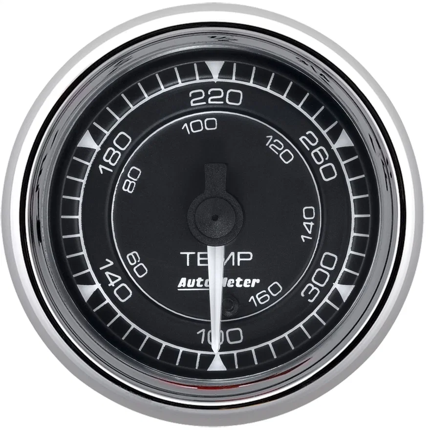 GAUGE; TEMP; 2 1/16in.; 140-380deg.F; DIGITAL STEPPER MOTOR; CHRONO CHROME