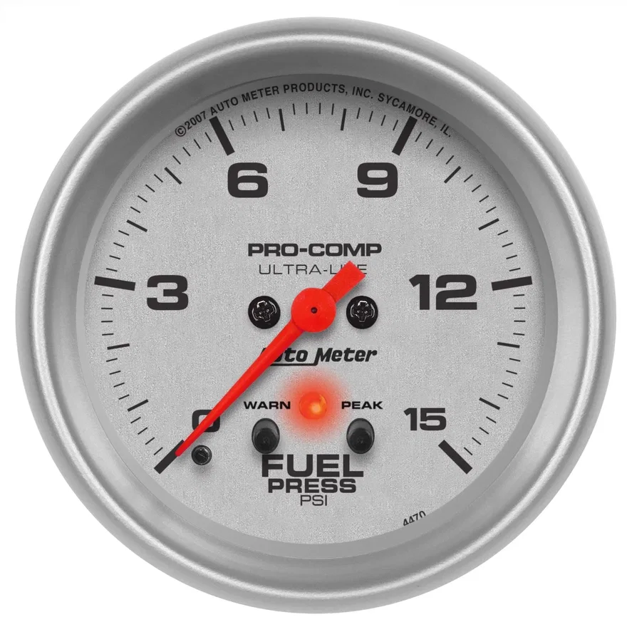 GAUGE; FUEL PRESS; 2 5/8in.; 15PSI; DIGITAL STEPPER MOTOR W/PK/WRN; ULTRA-LITE