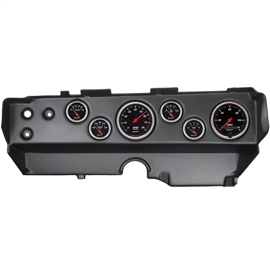 DIRECT FIT DASH KIT; EBODY/CUDA/CHALLENGER 70-74; TACH/MPH/FUEL/OILP/WTMP/VOLT;