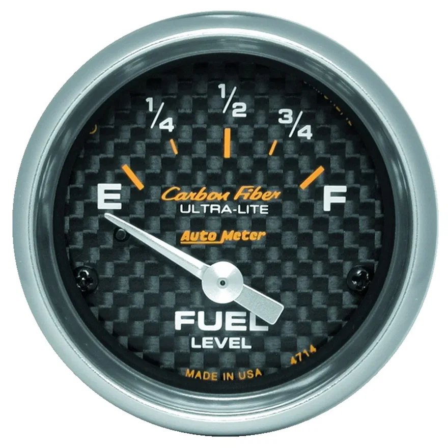 GAUGE; FUEL LEVEL; 2 1/16in.; 0OE TO 90OF; ELEC; CARBON FIBER