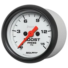 GAUGE; BOOST; 2 1/16in.; 15PSI; DIGITAL STEPPER MOTOR; PHANTOM image 2