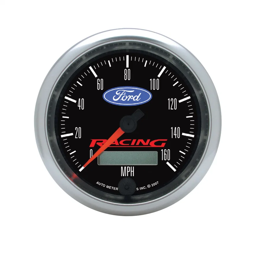 GAUGE; SPEEDOMETER; 3 3/8in.; 160MPH; ELEC. PROGRAMMABLE; FORD RACING