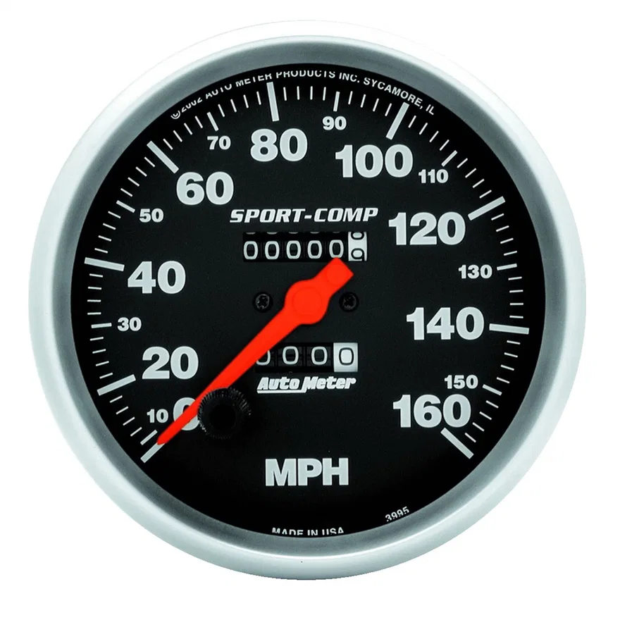 GAUGE; SPEEDOMETER; 5in.; 160MPH; MECHANICAL; SPORT-COMP