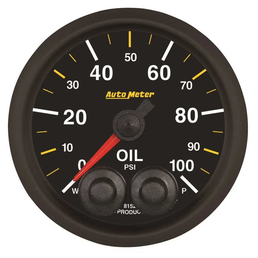 GAUGE; OIL PRESS; 2 1/16in.; 100PSI; STEPPER MOTOR W/PEAK/WARN; NASCAR CAN