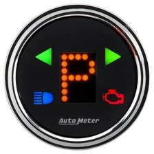 GAUGE; GEAR POS; 2 1/16in.; INCL INDICATORS; BLACK DIAL; DOME LENS; CHROME BEZEL image 2