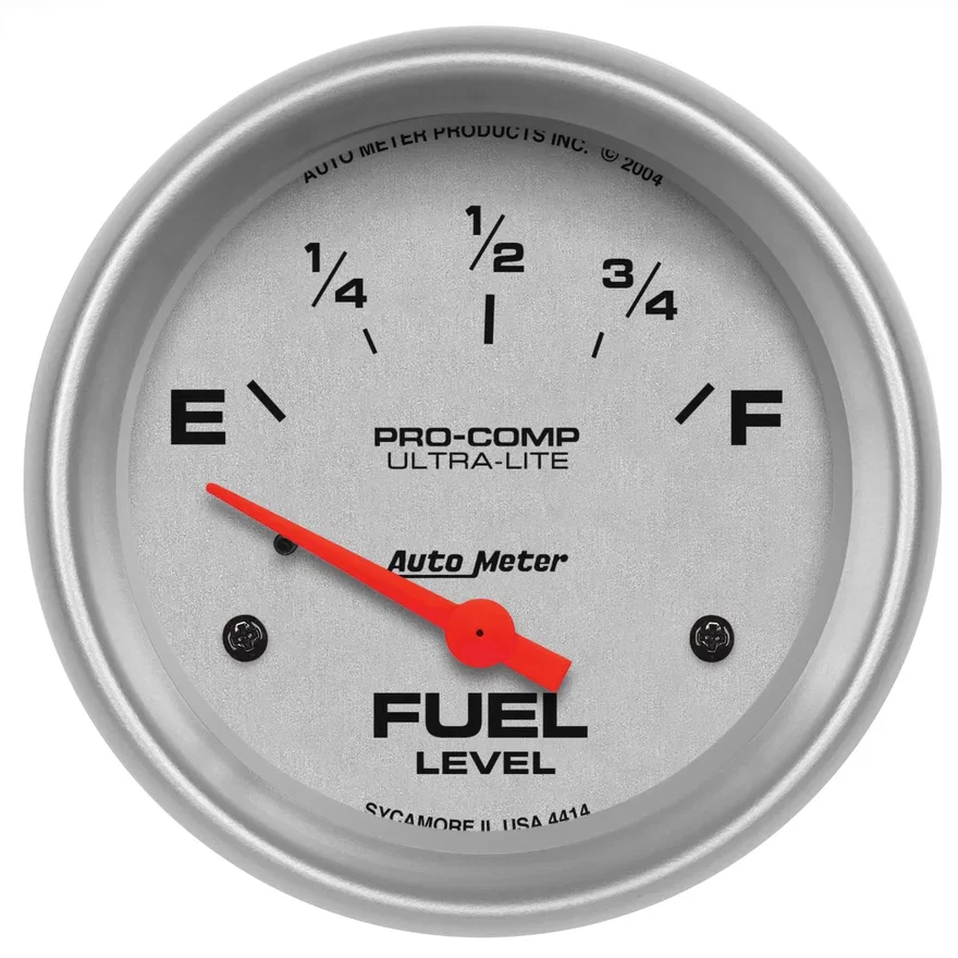 GAUGE; FUEL LEVEL; 2 5/8in.; 0OE TO 90OF; ELEC; ULTRA-LITE