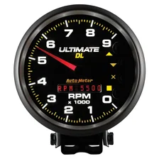 GAUGE; TACH; 5in.; 9K RPM; PEDESTAL; DATALOGGING; ULTIMATE DL PLAYBACK; BLACK image 4