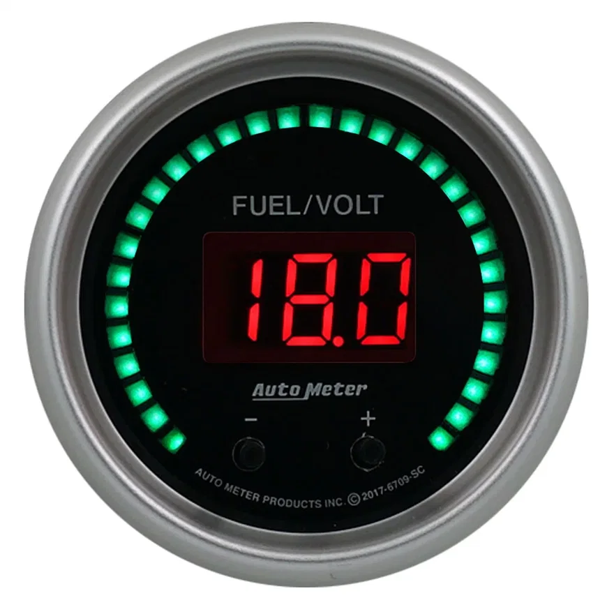 GAUGE; FUEL/VOLT; 2 1/16in. TWO CHANNEL; SELECTABLE; SPORT-COMP ELITE DIGITAL