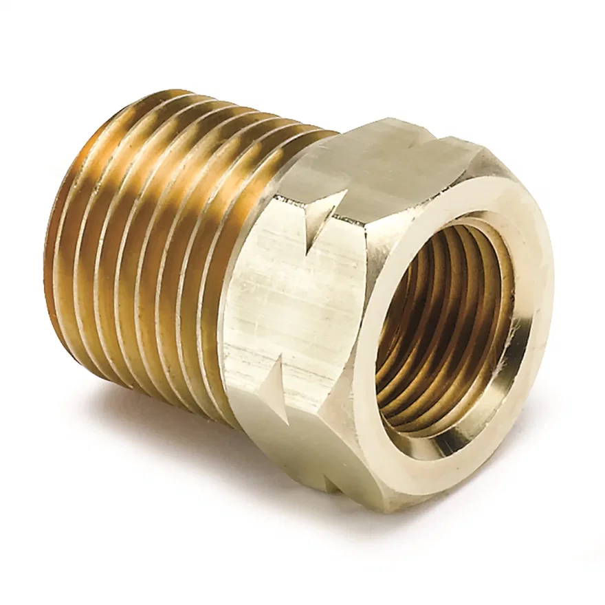 FITTING; ADAPTER; 1/2in. NPT MALE; BRASS; FOR AUTO GAGE MECH. TEMP.
