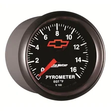 GAUGE; PYROMETER (EGT); 2 1/16in.; 1600deg.F; STEPPER MOTOR; CHEVY RED BOWTIE; B image 4