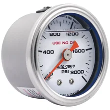 GAUGE; PRESS; 1.5in. DIRECT MNT; 2;000PSI; LIQUID FILLED MECH; WHT; 1/8in. NPTF image 3
