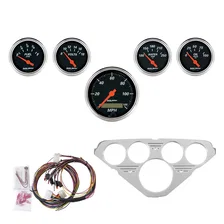 DIRECT FIT DASH KIT; CHEVY TRUCK 55-59; MPH/FUEL/OILP/WTMP/BAT; DB image 1