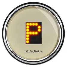 GAUGE; GEAR POS; 2 1/16in.; INCL INDICATORS; BEIGE DIAL; DOME LENS; CHROME BZL image 2