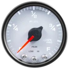 GAUGE; FUEL LEVEL; 2 1/16in.; 0-270O PROGRAMMABLE; WHT/BLK; SPEK-PRO image 2
