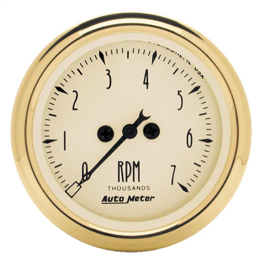 GAUGE; TACHOMETER; 2 1/16in.; 7K RPM; IN-DASH; GOLDEN OLDIES