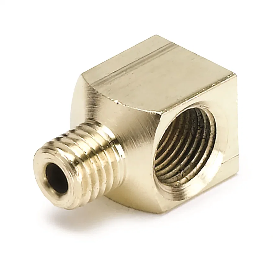FITTING; ADAPTER; 90deg.; 1/8in. NPTF FEMALE TO 1/8in. COMPRESSION MALE; BRASS