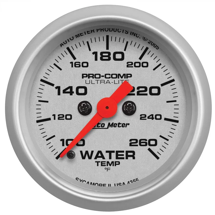 GAUGE; WATER TEMP; 2 1/16in.; 100-260deg.F; DIGITAL STEPPER MOTOR; ULTRA-LITE