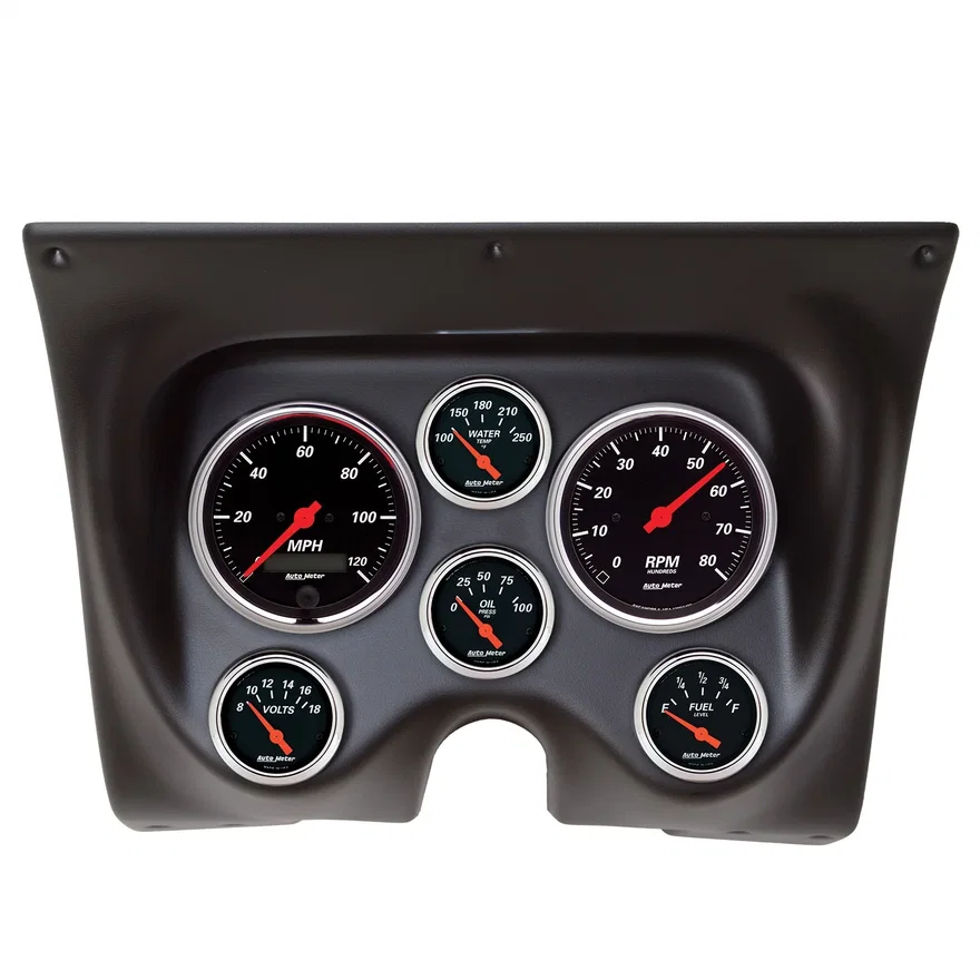 DIRECT FIT DASH KIT; CAMARO/FIREBIRD 67-68; TACH/MPH/FUEL/OILP/WTMP/VOLT; DB