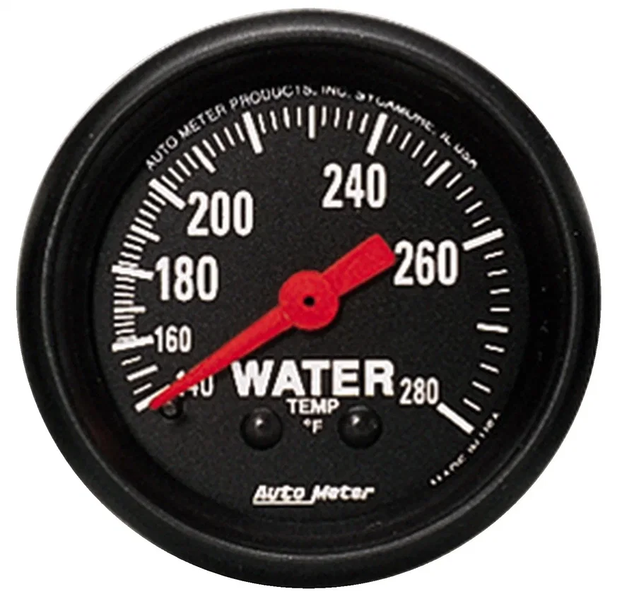 GAUGE; WATER TEMP; 2 1/16in.; 140-280deg.F; MECHANICAL; Z-SERIES
