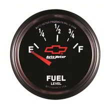 GAUGE; FUEL LEVEL; 2 1/16in.; 0OE TO 90OF; ELEC; CHEVY RED BOWTIE; BLACK image 6