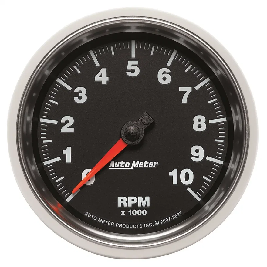 GAUGE; TACHOMETER; 3 3/8in.; 10K RPM; IN-DASH; GS