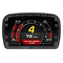 RACING INSTRUMENT DISPLAY; COLOR LCD; CONFIG; SHIFT/ALARM LIGHTS; DATALOGGING image 4